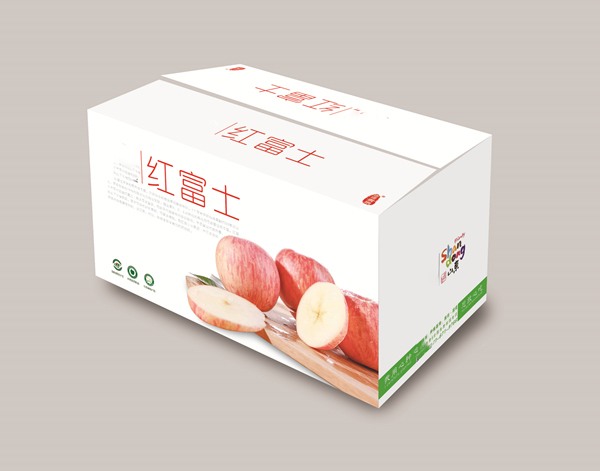 紅富(fù)士紙(zhǐ)箱蘋果瓦楞包(bāo)裝盒(hé)