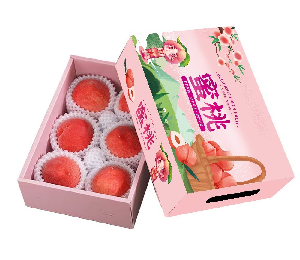 水蜜(mì)桃(táo)上下蓋包裝盒
