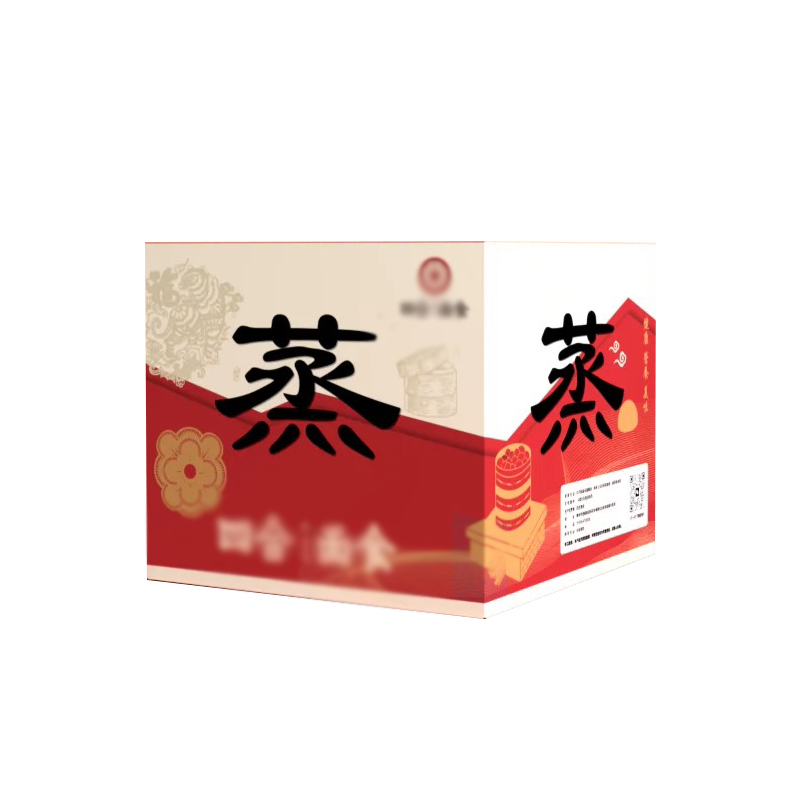 膠東(dōng)花饽饽包(bāo)裝禮盒(hé)饅頭創(chuàng)意蒸蒸日上紙(zhǐ)盒